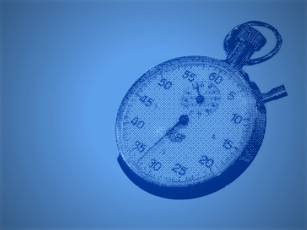 Stopwatch, blue duotone